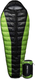 Outdoor Vitals Atlas 0-15 - 30 Degree F 650+ Fill Power Starting under 3 Lbs. Ultralight Backpacking Mummy down Sleeping Bag for Lightweight Hiking & Camping Sporting Goods > Outdoor Recreation > Camping & Hiking > Sleeping Bags Outdoor Vitals Green (Center Zip) Regular (0°F) 