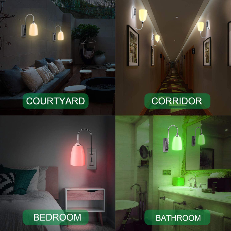 HONWELL Wall Lamp Battery Operated LED Wall Sconces Indoor Wireless Multi Color Wall Sconce Light Fixture for Room Lighting, Stick Lights for Kitchen Hallway Bathroom, 12 Colors, Remote Controlled Home & Garden > Lighting > Lighting Fixtures > Wall Light Fixtures KOL DEALS   