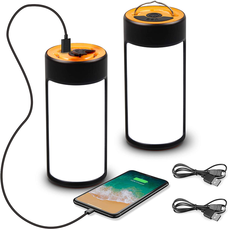 LED Camping Lantern, CT CAPETRONIX Rechargeable Camping Lights with 400LM 5 Light Modes Water-Resistant, 2 Pack Portable Tent Lights for Camping Power Outage Fishing Hiking Emergency Hurricane Home  CT CAPETRONIX 2 PACK  