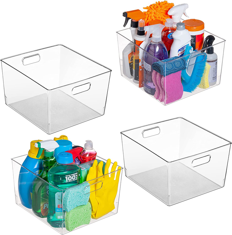 Clearspace Plastic Storage Bins – Perfect Kitchen Organization or Pantry Storage – Fridge Organizer, Pantry Organization and Storage Bins, Cabinet Organizers Home & Garden > Kitchen & Dining > Food Storage CLEARSPACE X-Large 4 Pack  