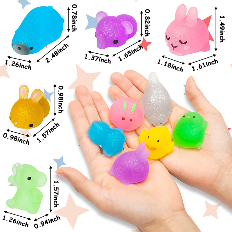 Haooryx 28Pcs Valentine'S Day Gifts Cards with Mochi Toys for Kids, Glitter Squeeze Mochi Toys Mini Kawaii Animals Stress Relief Anxiety Toys for School Prizes Classroom Gift Exchange Valentines Party Home & Garden > Decor > Seasonal & Holiday Decorations Haooryx   