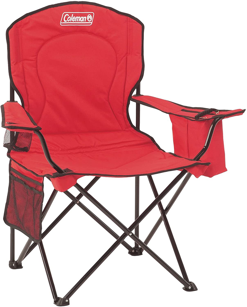 Coleman Camping Chair with Built-In 4 Can Cooler Sporting Goods > Outdoor Recreation > Camping & Hiking > Camp Furniture Coleman Red  
