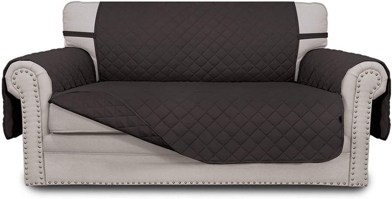 Easy-Going Sofa Slipcover Reversible Loveseat Sofa Cover Couch Cover for 2 Cushion Couch Furniture Protector with Elastic Straps for Pets Kids Dog Cat (Oversized Loveseat, Gray/Light Gray) Home & Garden > Decor > Chair & Sofa Cushions Easy-Going Chocolate/Chocolate 46'' 