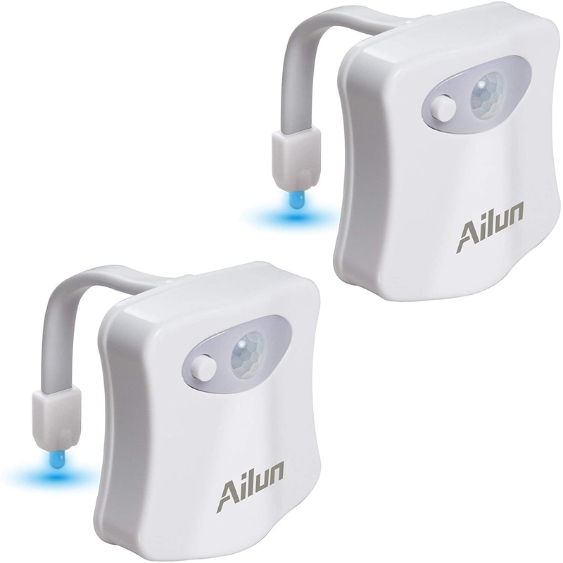Toilet Night Light 2Pack by Ailun Motion Activated LED Light 8 Colors Changing Toilet Bowl Nightlight for Bathroom Battery Not Included Perfect Decorating Combination Along with Water Faucet Light Home & Garden > Lighting > Night Lights & Ambient Lighting Ailun Default Title  