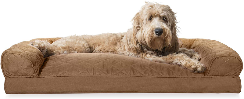 Furhaven Orthopedic Dog Beds for Small, Medium, and Large Dogs, CertiPUR-US Certified Foam Dog Bed Animals & Pet Supplies > Pet Supplies > Dog Supplies > Dog Beds Furhaven Quilted Toasted Brown Pillow (Fiberfill) Large (Pack of 1)
