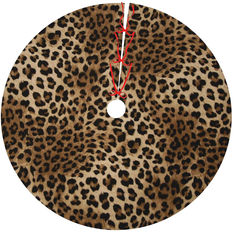 Merry Christmas Tan Christmas Tree Skirt , Red Truck Christmas Tree White Snowflakes Pattern Large Tree Skirt Mat for Xmas Holiday Party Ornament Rustic Farmhouse Decorations（48 Inch ） Home & Garden > Decor > Seasonal & Holiday Decorations > Christmas Tree Skirts Hitamus Leopard Print 48" 