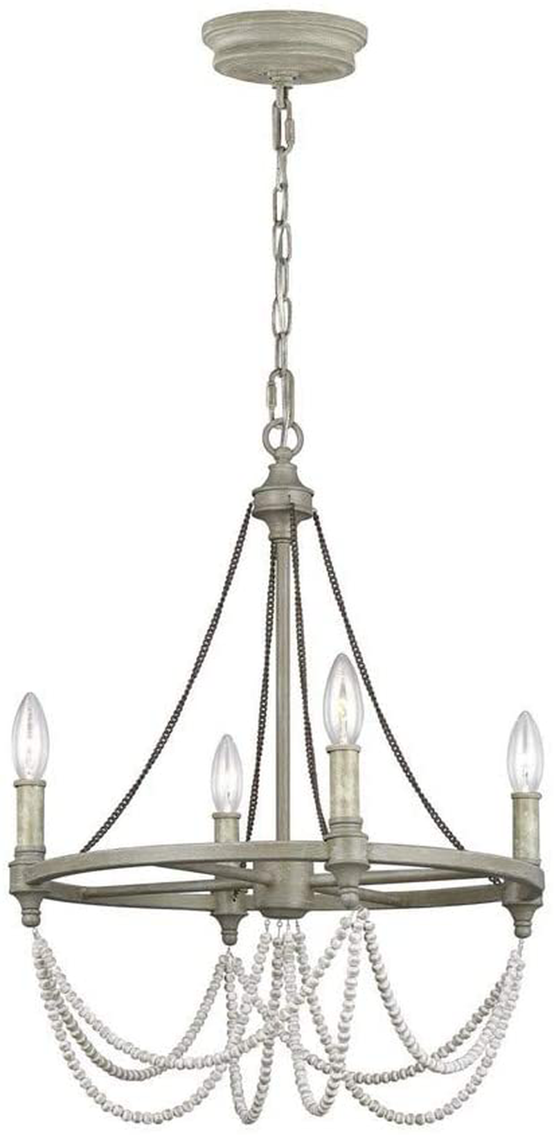 Feiss F3132/6FWO/DWW Beverly Candle Chandelier Lighting, White, 6-Light (28"Dia x 36"H) 360watts Home & Garden > Lighting > Lighting Fixtures > Chandeliers Feiss 4-Light  