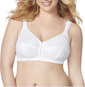 Just My Size Women's Easy On Front Close Wirefree Bra MJ1107 Apparel & Accessories > Clothing > Underwear & Socks > Bras JUST MY SIZE White 32DDD 
