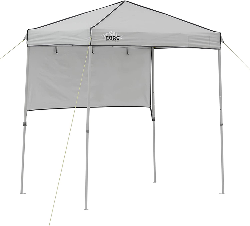 Core Instant Straight Leg Canopy Tent with Adjustable Sun Wall, 6 ft x 4 ft, Gray Home & Garden > Lawn & Garden > Outdoor Living > Outdoor Structures > Canopies & Gazebos Core Gray  