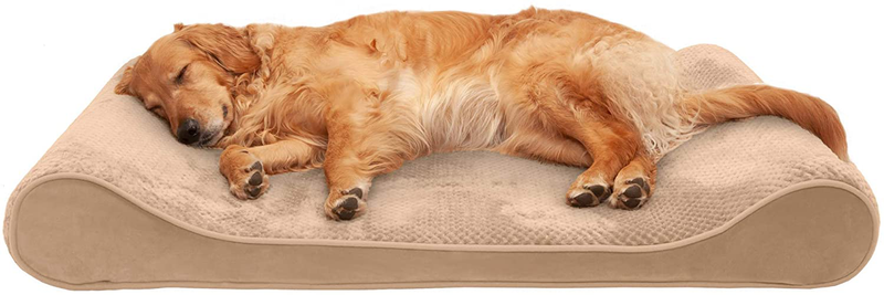 Furhaven Orthopedic, Cooling Gel, and Memory Foam Pet Beds for Small, Medium, and Large Dogs - Ergonomic Contour Luxe Lounger Dog Bed Mattress and More Animals & Pet Supplies > Pet Supplies > Dog Supplies > Dog Beds Furhaven Pet Products, Inc Minky Camel Contour Bed (Cooling Gel Foam) Jumbo (Pack of 1)