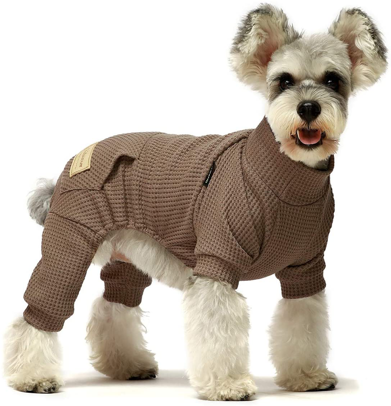 Fitwarm Turtleneck Thermal Dog Clothes Puppy Pajamas Doggie Outfits Cat Onesies Jumpsuits Animals & Pet Supplies > Pet Supplies > Cat Supplies > Cat Apparel Fitwarm Coffe Medium 