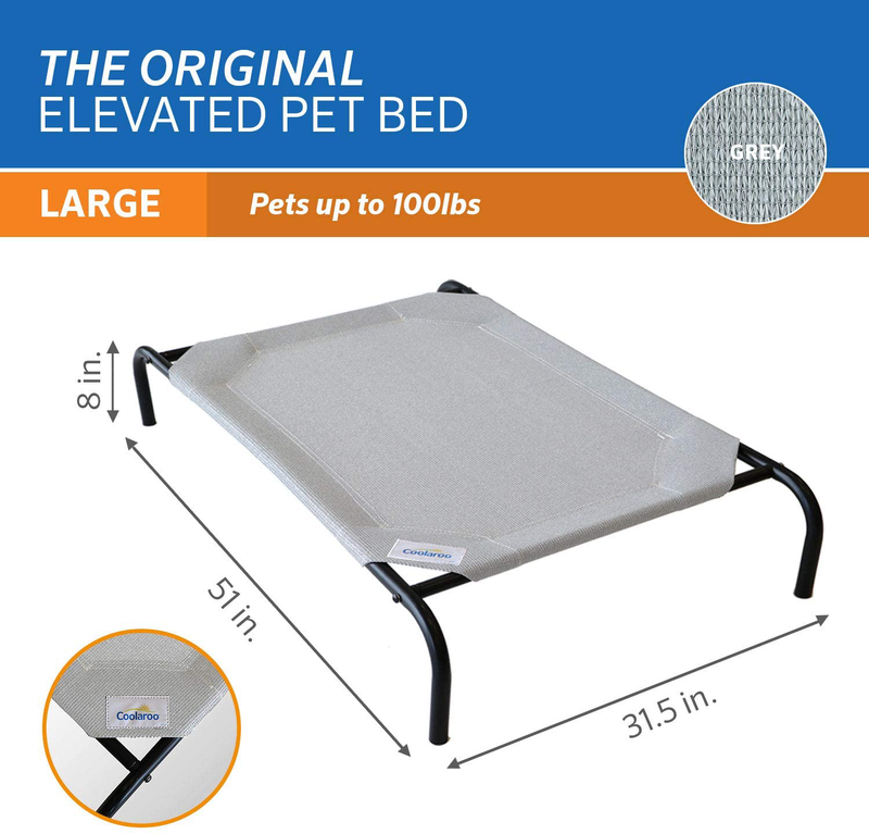 Coolaroo the Original Cooling Elevated Pet Bed, S to L Sizes