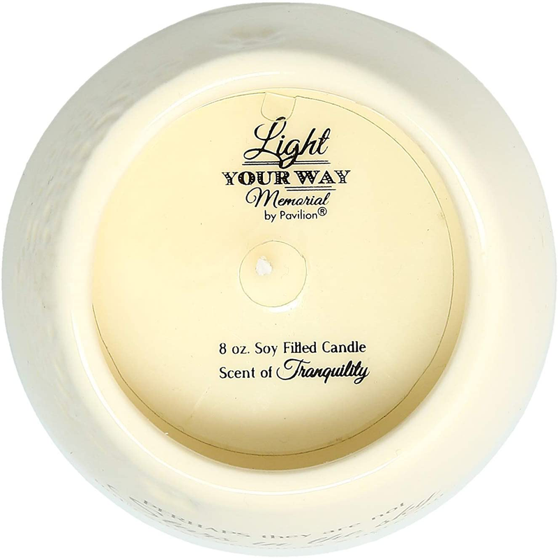 Pavilion Gift Company 19176 In Memory Light Remains Ceramic Soy Wax Candle Home & Garden > Decor > Home Fragrance Accessories > Candle Holders Pavilion Gift Company   