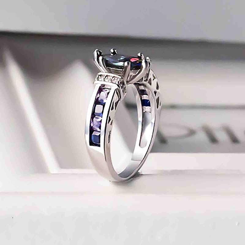 Lightclouds Ring for Women Girl,Fashion 925 Silver Ring Wedding Engagement Band Rings Engagement Wedding Birthday Valentine'S Day Jewelry Gifts Size 6-10