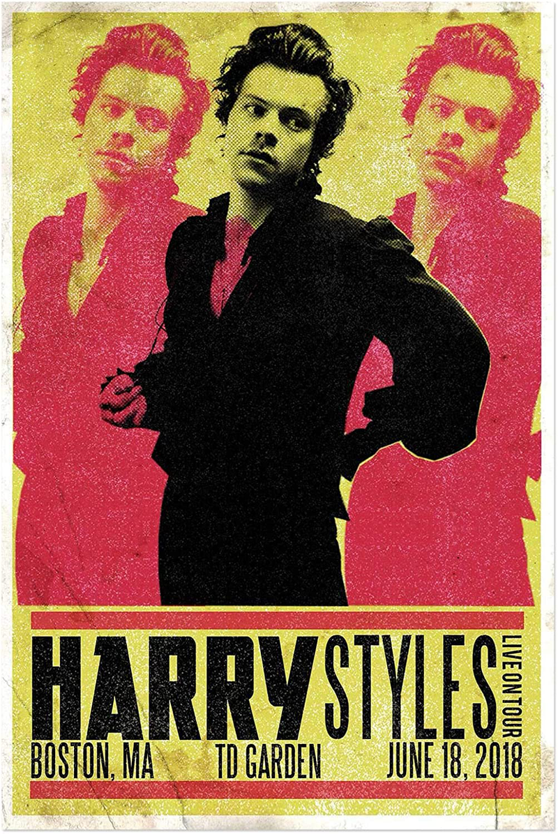 MYST Singer Harry Styles Poster Prints on Canvas 12X18 Inch for Girl'S Bedroom Living Room Wall Decor Unframed Home & Garden > Decor > Artwork > Posters, Prints, & Visual Artwork MYST Harry Styles 07 12 x 18 in x 1 Panel 