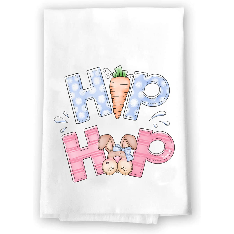 Decorative Kitchen and Bath Hand Towel | Easter Flowers Orange Pink Green | Spring Summer Garden Themed | Home Decor Decorations | House Gift Present Home & Garden > Decor > Seasonal & Holiday Decorations Serenity Home Goods Hip Hop  