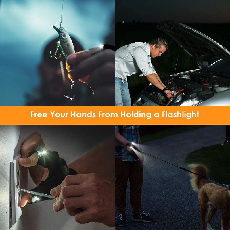 LED Flashlight Gloves Gifts for Men, Stocking Stuffers for Men Women Dad Teens, Christmas Mens Gift Idea, Cool Tool Gadget Fishing Stuff Birthday Gifts Husband Boyfriend Him Brother Mechanic Car Guy Sporting Goods > Outdoor Recreation > Camping & Hiking > Camping Tools HANPURE   