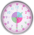 Owlconic Telling Time Teaching Clock - Kids Room, Playroom Analog Silent Wall Clock. Visual Learning Clock Time Resource. Perfect Educational Tool for Homeschool, Classroom, Teachers and Parents. Home & Garden > Decor > Clocks > Wall Clocks OWLCONIC Pastel  