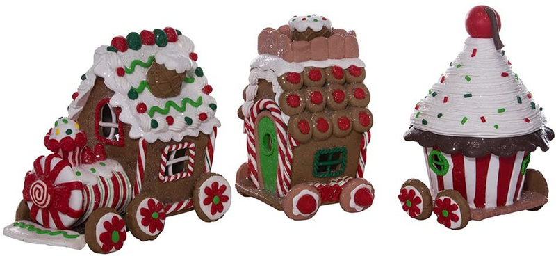 Kurt Adler 4.3-Inch Claydough 3D LED Gingerbread Train Set of 3-Pieces Home & Garden > Decor > Seasonal & Holiday Decorations& Garden > Decor > Seasonal & Holiday Decorations Kurt Adler   