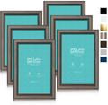 LaVie Home 4x6 Picture Frames (6 Pack, Black) Simple Designed Photo Frame with High Definition Glass for Wall Mount & Table Top Display, Set of 6 Classic Collection Home & Garden > Decor > Picture Frames LaVie Home Brown 4x6 
