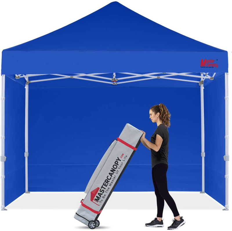 MASTERCANOPY Durable Pop-Up Canopy Tent 10X15 Heavy Duty Instant Canopy with Sidewalls (White) Sporting Goods > Outdoor Recreation > Camping & Hiking > Tent Accessories MASTERCANOPY Blue 8x8 