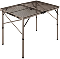 REDCAMP Folding Portable Grill Table for Camping, Lightweight Aluminum Metal Grill Stand Table for outside Cooking Outdoor BBQ RV Picnic, Easy to Assemble with Adjustable Height Legs, Silver/Champagne Sporting Goods > Outdoor Recreation > Camping & Hiking > Camp Furniture REDCAMP Champagne-3 Feet  