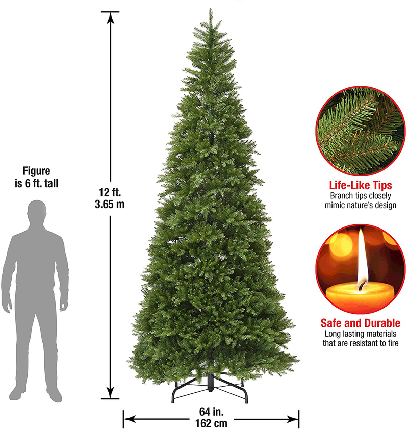 National Tree Company Artificial Christmas Tree | Includes Stand | Dunhill Fir Slim - 12 ft