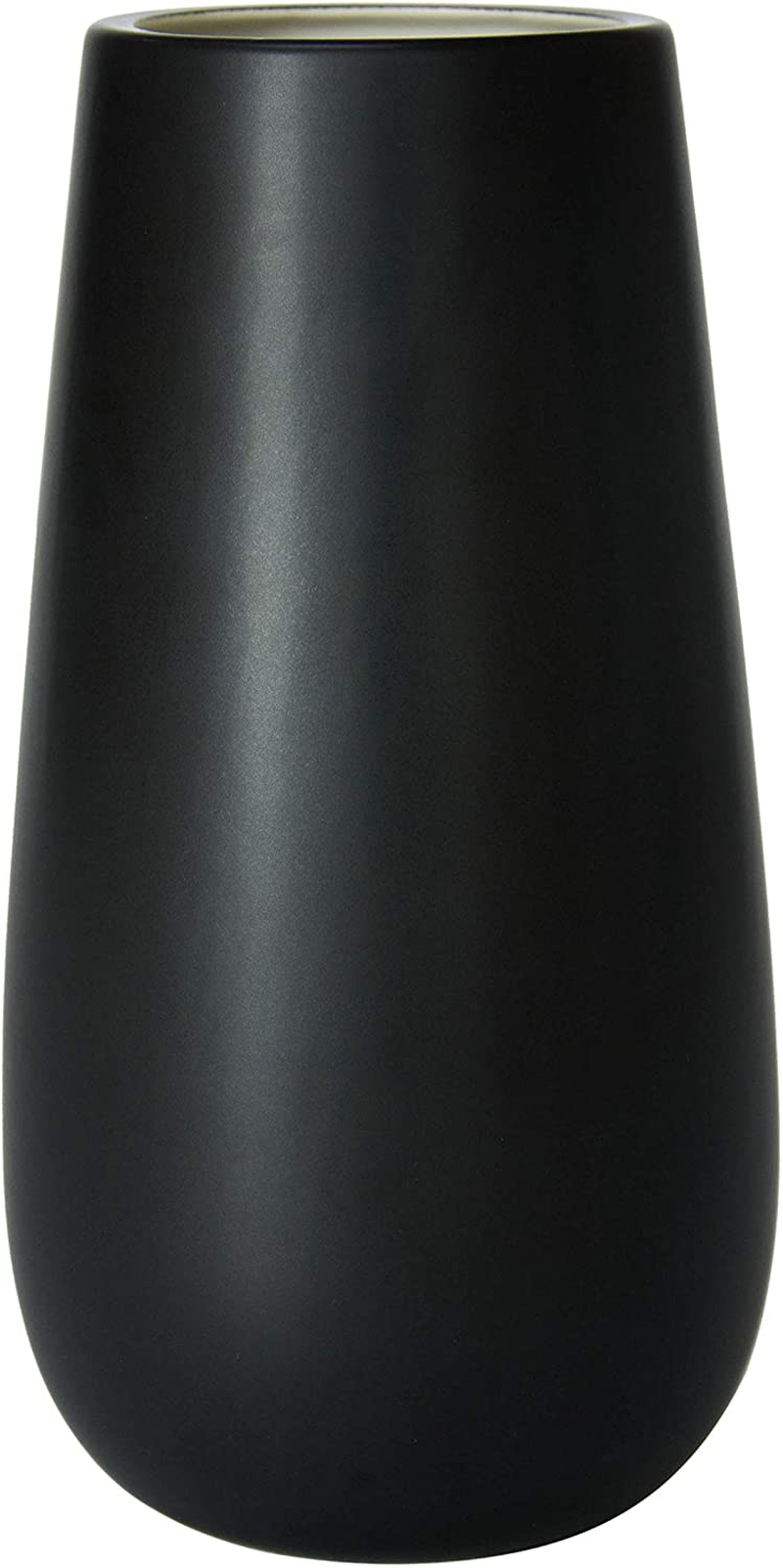 D'vine Dev 10 Inch Matte Black Elegant Oval Ceramic Vase for Flowers, Home Décor Vase with Design Box, VS-OV-MT-B Home & Garden > Decor > Vases D'vine Dev Matte Black  