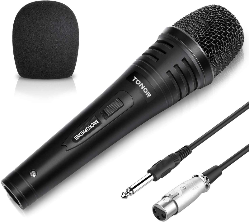 TONOR Dynamic Karaoke Microphone for Singing with 5.0m XLR Cable, Metal Handheld Mic Compatible with Karaoke Machine/Speaker/Amp/Mixer for Karaoke Singing, Speech, Wedding, Stage and Outdoor Activity Electronics > Audio > Audio Components > Microphones TONOR Default Title  