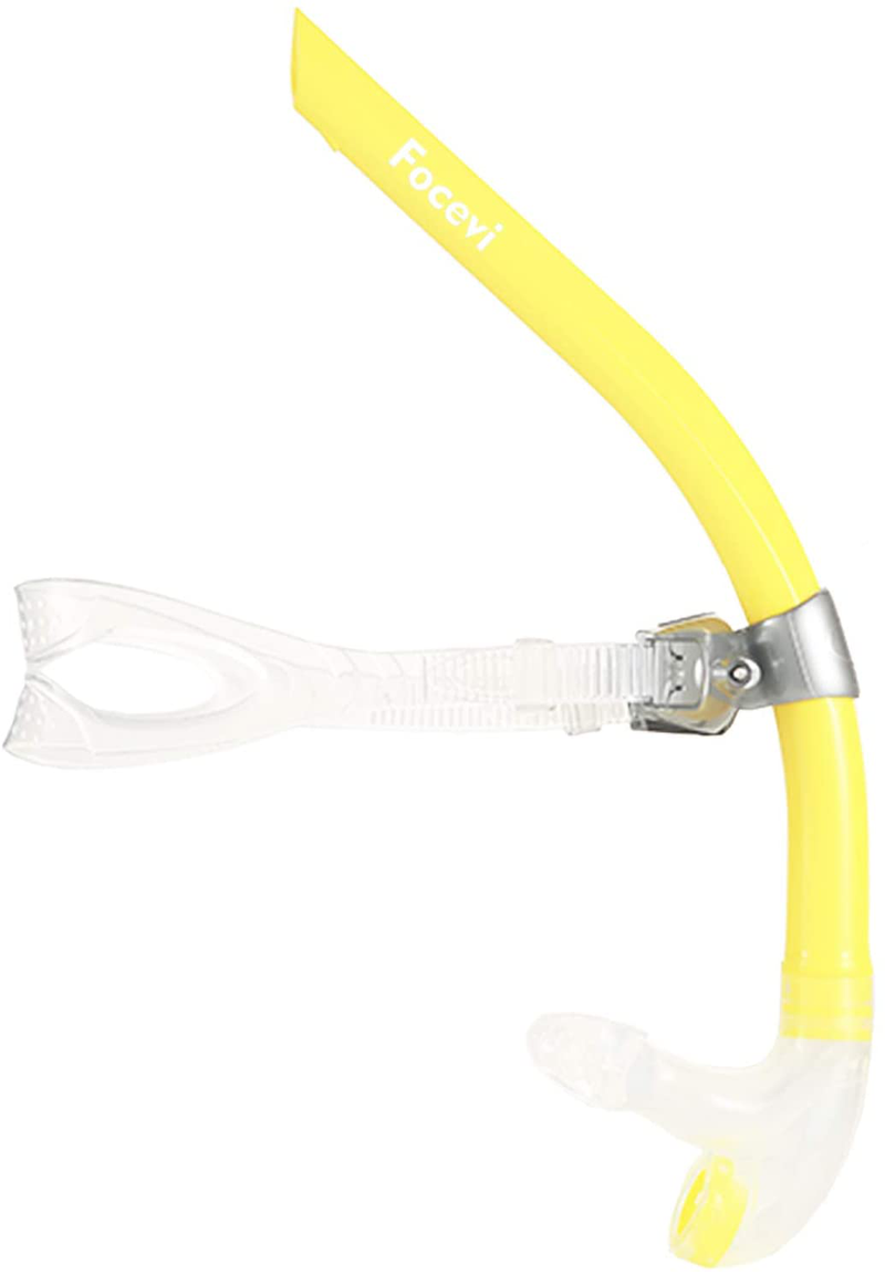 Focevi Swim Snorkel for Lap Swimming,Adult Swimmers Snorkeling Gear for Swimming Snorkel Training in Pool and Open Water,Snorkle Center Mount Silicone Mouthpiece One-Way Purge Valve Sporting Goods > Outdoor Recreation > Boating & Water Sports > Swimming Focevi E-Yellow-upgrade  