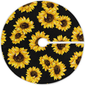 Dussdil Autumn Maple Leaves Christmas Tree Skirt Fall Dry Yellow Leaf Tree 36 Inches Xmas Tree Skirts Floor Door Mat Rug Decorations for Holiday Party Indoor Outdoor Home Office Ornaments Home & Garden > Decor > Seasonal & Holiday Decorations > Christmas Tree Skirts Skycess Yellow Sunflower 35.4 inches 