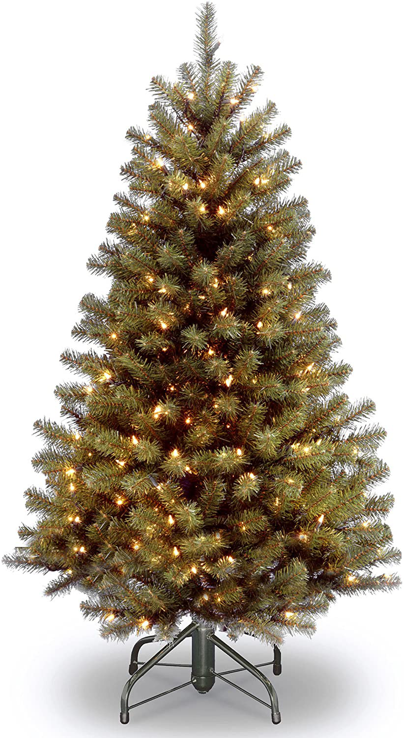 National Tree Company Pre-lit Artificial Christmas Tree | Includes Pre-strung White Lights and Stand | North Valley Spruce - 4.5 ft Home & Garden > Decor > Seasonal & Holiday Decorations > Christmas Tree Stands National Tree 4.5-FEET  