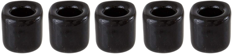 Mega Candles 5 pcs Black Ceramic Chime Ritual Spell Candle Holders, Great for Casting Chimes, Rituals, Spells, Vigil, Witchcraft, Wiccan Supplies & More
