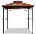 Easylee Grill Gazebo Shelter Replacement Canopy 5' x8' Double Tiered BBQ Cover Roof ONLY FIT for Easylee Grill Gazebo(Rust) Home & Garden > Lawn & Garden > Outdoor Living > Outdoor Structures > Canopies & Gazebos Easylee Rust Replacement Canopy Only  