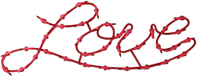 Northlight 17" Lighted Red Love Script Valentine'S Day Window Silhouette Decoration Home & Garden > Decor > Seasonal & Holiday Decorations Northlight   
