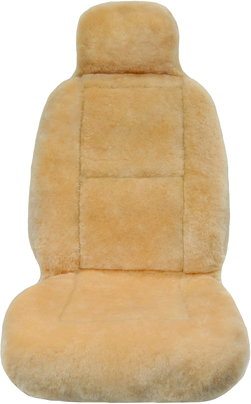Eurow Sheepskin Seat Cover, 56 by 23 Inches, Champagne