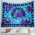 The Art Box Indie Room Decor Aesthetic Tapestry For Bedroom Wall Decor Boho Wall Art Beach Blanket Living Room Trippy Wall Hanging Tie Dye Hippie Moon Tapestry , Rainbow , 220x230 Cms  THE ART BOX Blue Tie Dye Twin (140 x 210 Cms / 55 x 82 Inches) 