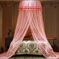 Jolitac Bed Canopy Lace Mosquito Net for Girls Beds, Unique Princess Play Tent Mesh Canopies Large Lace Dome Curtain Drapes Home & Travel (Purple) Sporting Goods > Outdoor Recreation > Camping & Hiking > Mosquito Nets & Insect Screens Jolitac Pink  