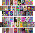 PROCIDA Hippie Indie Room Decor, Kidcore Indie Psychedelic Bright Collage Kit, Colorful Decor for Girl, Aesthetic Picture Trippy Trendy for Wall Collages, 50 Set 4x6 inch Home & Garden > Decor > Artwork > Sculptures & Statues PROCIDA Indie Psychedelic  
