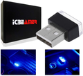 ICBEAMER Blue Color Universal USB Interface Plug-in Miniature Night Light LED Car Interior Trunk Ambient Atmosphere Vehicles & Parts > Vehicle Parts & Accessories > Motor Vehicle Parts > Motor Vehicle Interior Fittings ICBEAMER Blue Mini size 