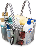 Ihomeyc Portable Mesh Shower Caddy, Camping Bathroom Shower Caddy Tote, College Dorm Room Essentials Organizer with Key Hook and 8 Basket Pockets Sporting Goods > Outdoor Recreation > Camping & Hiking > Portable Toilets & Showers iHomeYC grey  