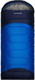 SONGMICS Camping Sleeping Bag for Adults Teens, Backpacking Hiking Traveling, Warm and Cold Weather 3 Seasons, Compact Lightweight Waterproof, Indoor and Outdoor, with Compression Sack Sporting Goods > Outdoor Recreation > Camping & Hiking > Sleeping Bags SONGMICS Navy Blue and Royal Blue  