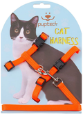 PUPTECK Adjustable Cat Harness Nylon Strap Collar with Leash Animals & Pet Supplies > Pet Supplies > Cat Supplies > Cat Apparel PUPTECK Orange  