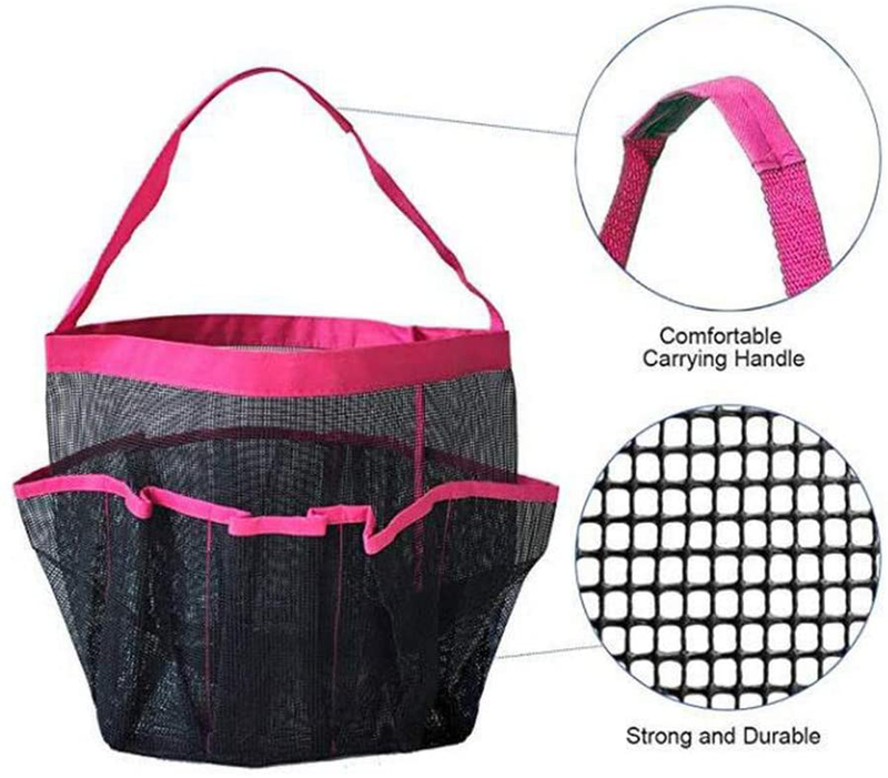 Ggone 3 Pack Mesh Shower Caddy,Portable Quick Dry Hanging Tote Storage Bag Bath Organizers with 9 Large Pockets for Shampoo, Soap and Other Bathroom Accessories - Black, Blue, Pink Sporting Goods > Outdoor Recreation > Camping & Hiking > Portable Toilets & ShowersSporting Goods > Outdoor Recreation > Camping & Hiking > Portable Toilets & Showers GGone   
