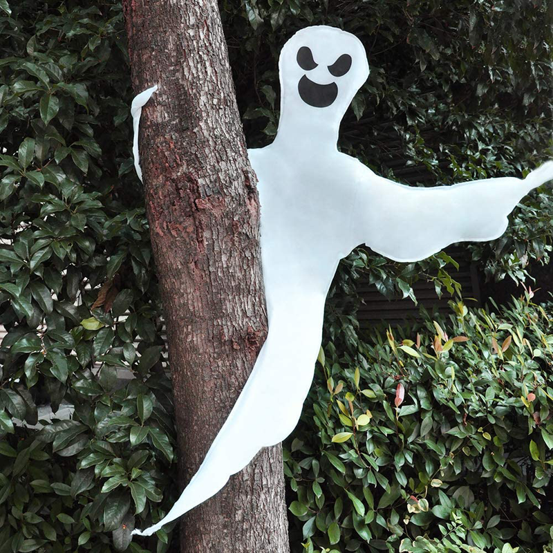 JOYIN 53” Halloween Bendable Tree Wrap Ghost Decoration for Halloween Outdoor, Lawn Decor, Tree, Pilar Decorations, Ghost Party Supplies