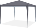 OUTDOOR WIND 10'x10' Canopy Tent Outdoor Portable Gazebo Canopy Shade Tent Wedding Party Tent Camping Shelter Gazebos with Carrying Bag(White) Home & Garden > Lawn & Garden > Outdoor Living > Outdoor Structures > Canopies & Gazebos OUTDOOR WIND Dark Grey  