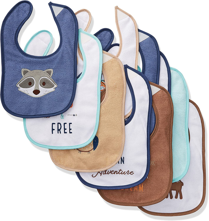 Hudson Baby Unisex Baby Cotton Terry Drooler Bibs with Fiber Filling Home & Garden > Decor > Seasonal & Holiday Decorations Hudson Baby Raccoon One Size 