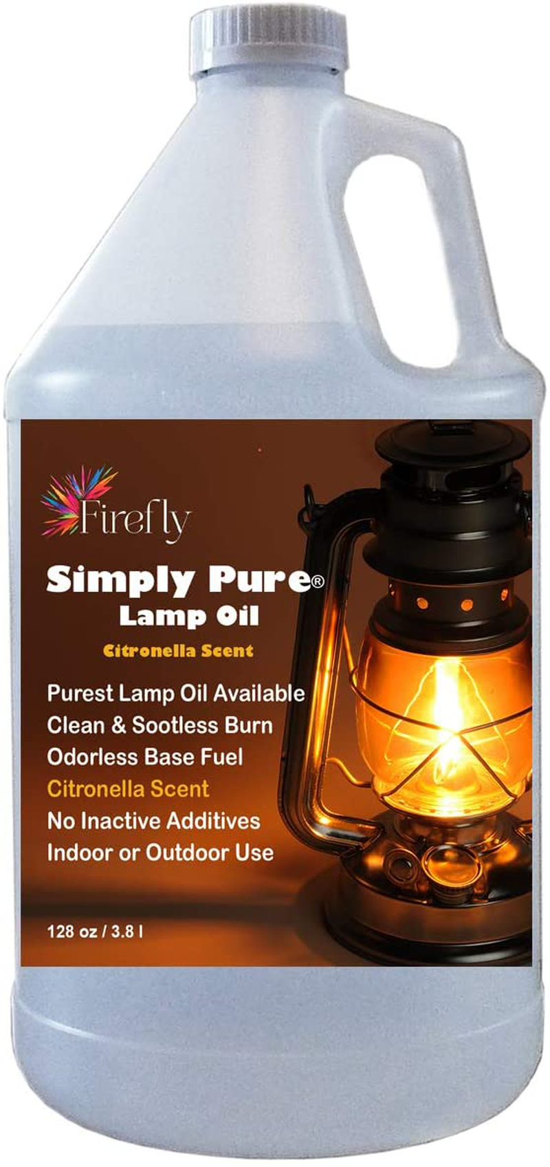 Firefly Kosher Paraffin Lamp Oil - 1 Gallon - Odorless & Smokeless - Simply Pure - Ultra Clean Burning Liquid Paraffin Fuel Home & Garden > Lighting Accessories > Oil Lamp Fuel Firefly Citronella Oil Formula 1 Gallon 