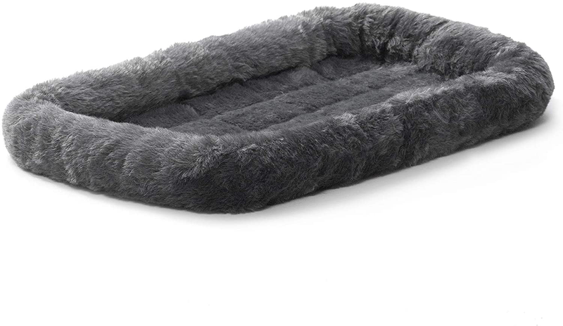 New World Gray Dog Bed | Bolster Dog Bed Fits Metal Dog Crates | Machine Wash & Dry Animals & Pet Supplies > Pet Supplies > Dog Supplies > Dog Beds New World Pet Products 22-Inch  