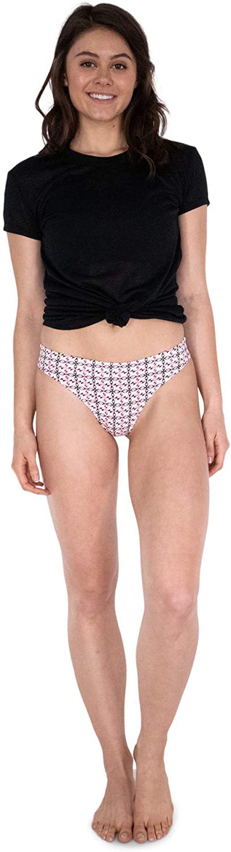 Sexy Basics Women's 6-Pack Active Sport Thong Buttery Soft Panties Underwear  Sexy Basics   